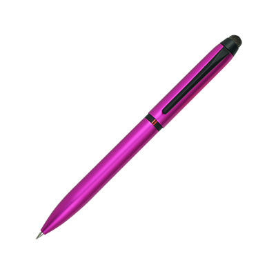 ジェットストリームスタイラス 3色ボールペン【本体：ピンク 名入れ：なし】